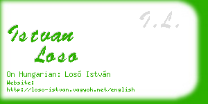 istvan loso business card